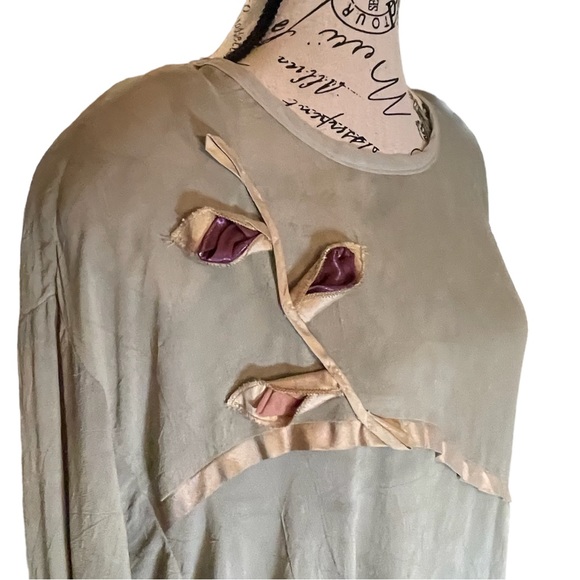 Rare Find❣️ SA2 Vintage 3pc Dress/Slip with Skirt & Top Plus Size 2X Sage Green - Picture 2 of 16